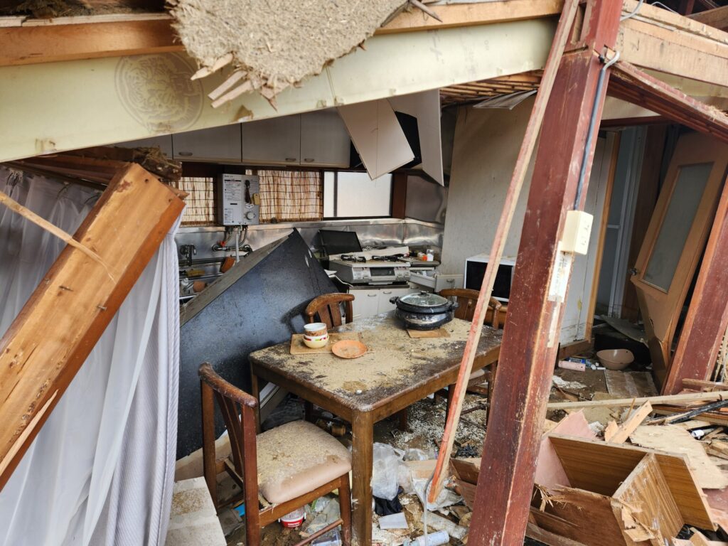 石川県珠洲市 震災で全壊した友人の家屋